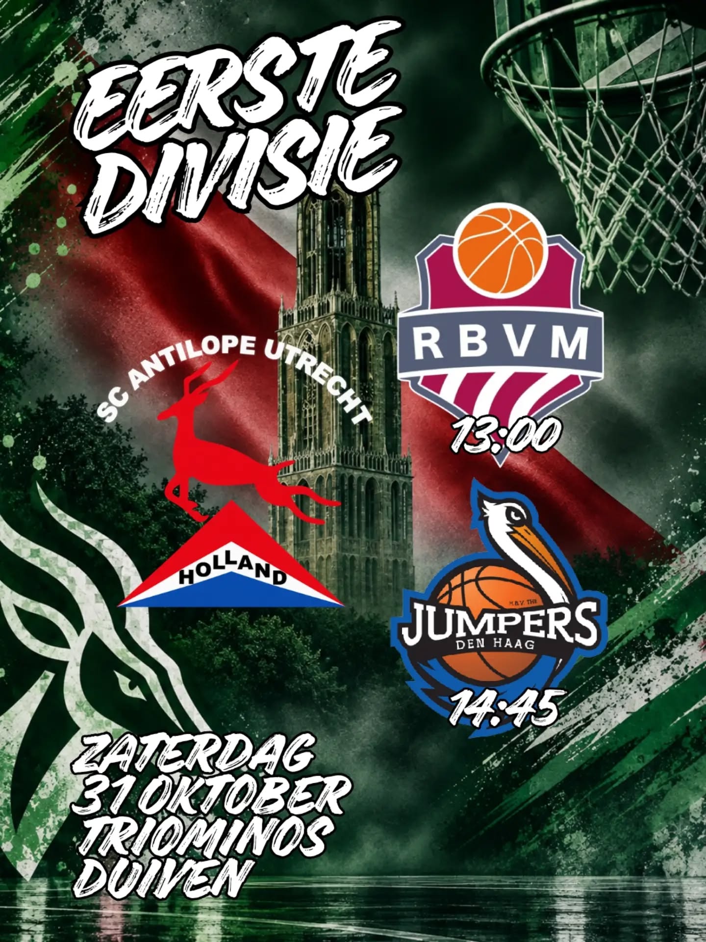 Zaterdag 31 oktober staat de tweede ronde gepland in de Eerste Divisie.

De speelronde zou gespeeld worden in eigen zaal, maar door een kapotte basket moet er geweken worden naar de zaal in Duiven.

🏀 13:00 tegen R.B.V.M 2
🏀 14:45 tegen HBV The Jumpers 1

🏠Triominos
Eltensestraat 4
Duiven

@utrecht__basketball 
@basketballnederland
@basketballexpnl
@utrechtleidscherijn
@rbvm_zeeland
@ayaka.wheelchair.basketball
@int_wheelchair_basketball_fed
@iwbfeurope
@hbv.thejumpers
@parawatcher
#wheelchairbasketball
#rolstoelbasketbal
