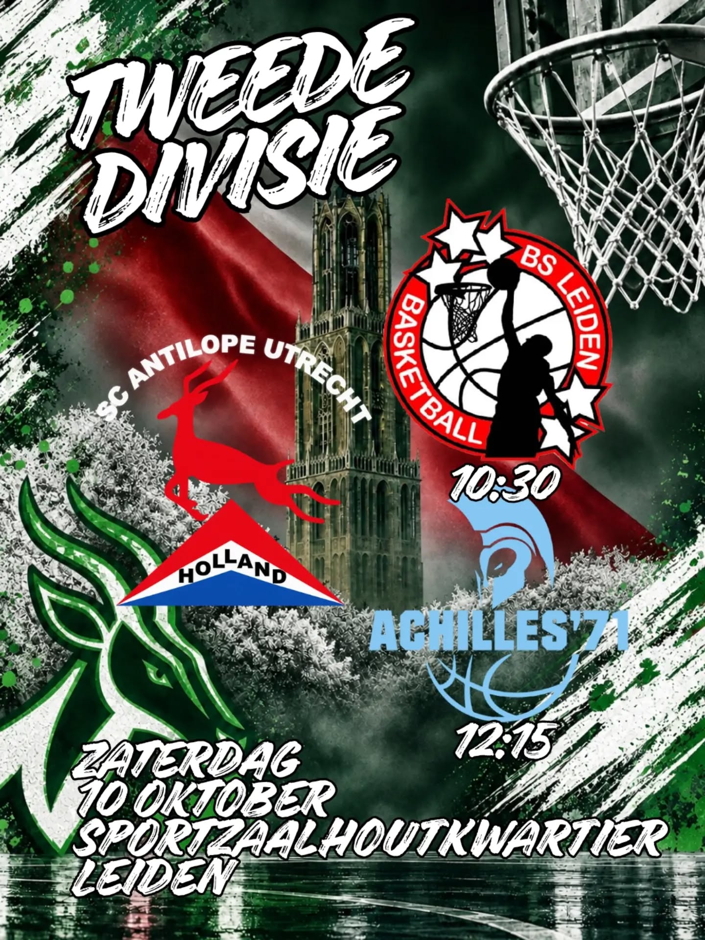 Zaterdag 10 oktober gaat ook de Tweede Divisie van start. 

🏀 10:30 tegen BS Leiden 1
🏀 12:15 tegen Achilles '71

🏠Sportzaal Houtkwartier
Vennemeerstraat 
Leiden

@utrecht__basketball 
@basketballnederland
@basketballexpnl
@utrechtleidscherijn
@rollersbsleiden
@ayaka.wheelchair.basketball
@int_wheelchair_basketball_fed
@iwbfeurope
@achilles71basketbal
@parawatcher
#wheelchairbasketball
#rolstoelbasketbal
